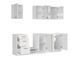 Кухня 220 см Junona Line BRW, кухонный гарнитур 2.2 м Black Red White белый меловой глянец фото 4 - мебель Кухни BLACK RED WHITE