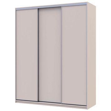 Шафа-купе Сіті Лайт Doros (Дорос) 3 ДСП 180х60х225 см кашемір фото - Купити Шафи-купе DOROS | ДОРОС в епіцентрі меблів GerborDesign.com.ua