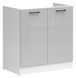 Кухонна тумба 80 під мийку см Junona Line BRW Black Red White DK2D/80/82, білий / світло-сірий глянець, артикул K24-DK2D/80/82-BI/JSZP, фото 1