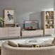 Тумба под телевизор Perfect Home Ланте / Lante 2-дверная с золотыми ножками 2D/163 бежевый фото 9 - мебель Тумбы ТВ PERFECT HOME