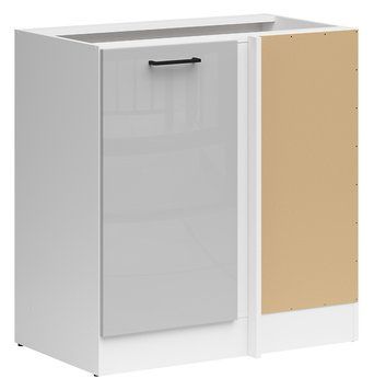 Кухонная тумба угловая 100 см Junona Line BRW Black Red White DNW/100/82 білий / світло-сірий глянець фото - Купить Нижние кухонные шкафы BLACK RED WHITE в эпицентре мебели GerborDesign.com.ua