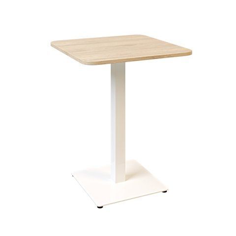 Стіл LOVKO Tetra light soft 60 х 60 білий метал / дуб ДСП (текстура)  фото - Купити Столи LOVKO в епіцентрі меблів GerborDesign.com.ua, Київ, Дніпро, Львів, Луцьк, Хмельницький