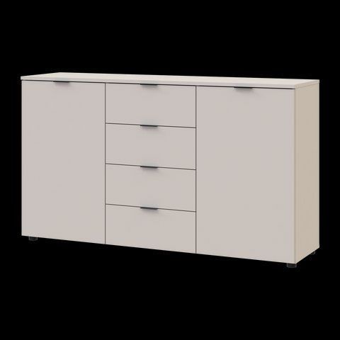 Комод Рон 5 Doros (Дорос) 2 двері 4 шухляди 140х38х81 см кашемір фото - Купити Комоди DOROS | ДОРОС в епіцентрі меблів GerborDesign.com.ua