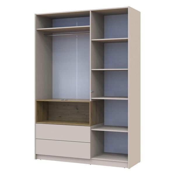 Шафа для одягу з нішею Дейл Doros (Дорос) 3 ДСП 150х52х220, кашемір / дуб артізан 80737726 фото 11