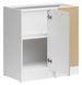 Кухонна тумба кутова 100 см Junona Line BRW Black Red White DNW/100/82 білий / світло-сірий глянець фото 3 - меблі Нижні кухонні тумби BLACK RED WHITE