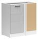Кухонна тумба кутова 100 см Junona Line BRW Black Red White DNW/100/82 білий / світло-сірий глянець фото 1 - меблі Нижні кухонні тумби BLACK RED WHITE