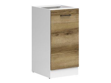 Кухонная тумба 40 см Junona Line BRW Black Red White D1D/40/82 білий / світлий дуб делано фото - Купить Нижние кухонные шкафы BLACK RED WHITE в эпицентре мебели GerborDesign.com.ua