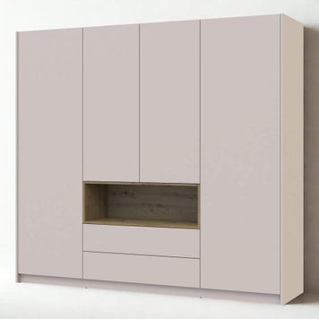 Шафа для одягу з нішею Дейл Doros (Дорос) 4 ДСП 206х52х220, кашемір / дуб артізан 80737727