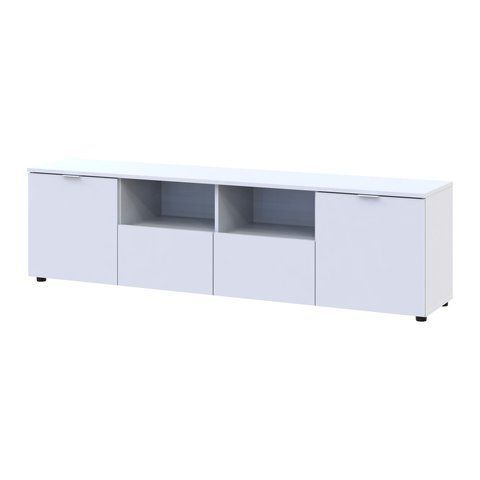 Комод Рон 4 Doros (Дорос) 2 двері 2 шухляди 180х38х50 см білий фото - Купити Комоди DOROS | ДОРОС в епіцентрі меблів GerborDesign.com.ua