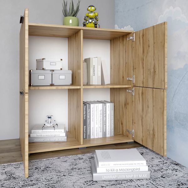 Тумба LION Краш 82x43x86 см (LION-041770) дуб артизан фото - Купить Комоды LION в эпицентре мебели GerborDesign.com.ua, Киев, Днепр, Львов, Луцк, Хмельницкий