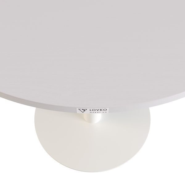Стіл LOVKO Soul light d-70 білий метал / білий ДСП (текстура)  фото - Купити Столи LOVKO в епіцентрі меблів GerborDesign.com.ua