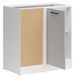 Кухонная тумба угловая 100 см Junona Line BRW Black Red White DNW/100/82 білий / світло-сірий глянець фото 3 - мебель Нижние кухонные шкафы BLACK RED WHITE