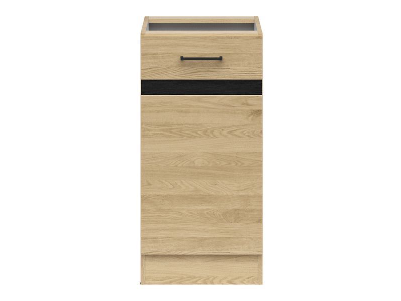 Кухонная тумба 40 см Junona Line BRW Black Red White D1D/40/82 дуб бернштайн фото - Купить Нижние кухонные шкафы BLACK RED WHITE в эпицентре мебели GerborDesign.com.ua