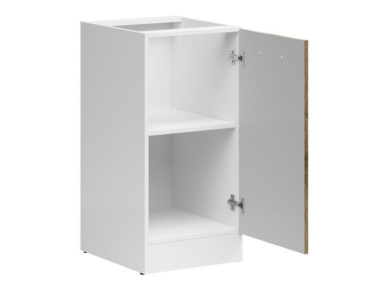 Кухонная тумба 40 см Junona Line BRW Black Red White D1D/40/82 білий / світлий дуб делано фото - Купить Нижние кухонные шкафы BLACK RED WHITE в эпицентре мебели GerborDesign.com.ua, Киев, Днепр, Львов, Луцк, Хмельницкий