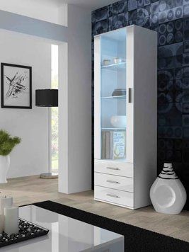 Витрина SOHO Cama Meble S1 белый / белый глянец фото - Купить Витрины CAMA MEBLE в эпицентре мебели GerborDesign.com.ua