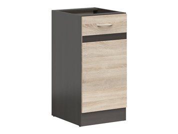 Кухонная тумба 40 см Junona Line BRW Black Red White D1D/40/82 венге / дуб сонома фото - Купить Нижние кухонные шкафы BLACK RED WHITE в эпицентре мебели GerborDesign.com.ua