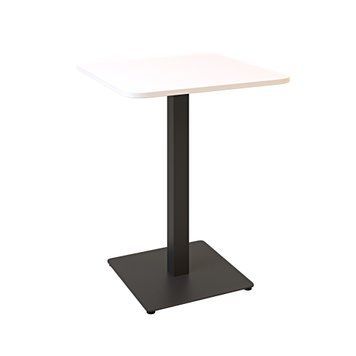 Стол LOVKO Tetra light soft 60х60 черный металл/белый ДСП (текстура)  фото - Купить Столы LOVKO в эпицентре мебели GerborDesign.com.ua
