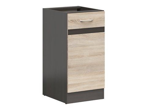Кухонна тумба 40 см Junona Line BRW Black Red White D1D/40/82 венге / дуб сонома фото - Купити Нижні кухонні тумби BLACK RED WHITE в епіцентрі меблів GerborDesign.com.ua, Київ, Дніпро, Львів, Луцьк, Хмельницький