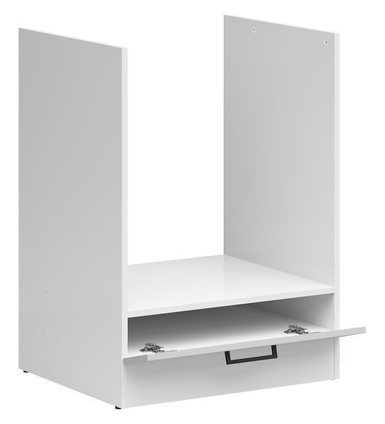 Кухонна тумба для духовки 60 см Junona Line BRW Black Red White DPK/60/82 білий / світло-сірий глянець фото - Купити Нижні кухонні тумби BLACK RED WHITE в епіцентрі меблів GerborDesign.com.ua