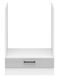 Кухонна тумба для духовки 60 см Junona Line BRW Black Red White DPK/60/82 білий / світло-сірий глянець фото 2 - меблі Нижні кухонні тумби BLACK RED WHITE