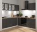 Кутова кухня 220x240 см Junona Line BRW, кухонний гарнітур кутовий 2.2x2.4 м Black Red White білий / графіт фото 1 - меблі Кухні BLACK RED WHITE