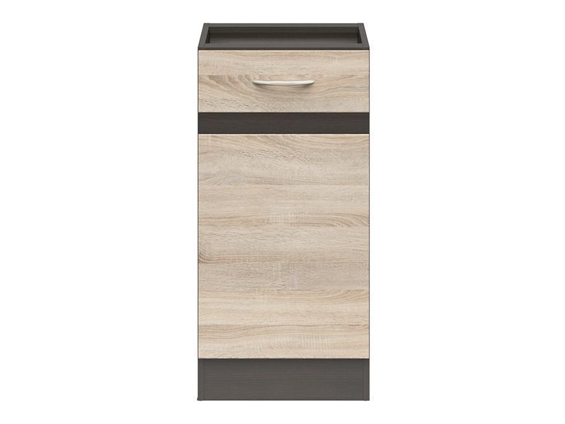 Кухонна тумба 40 см Junona Line BRW Black Red White D1D/40/82 венге / дуб сонома фото - Купити Нижні кухонні тумби BLACK RED WHITE в епіцентрі меблів GerborDesign.com.ua