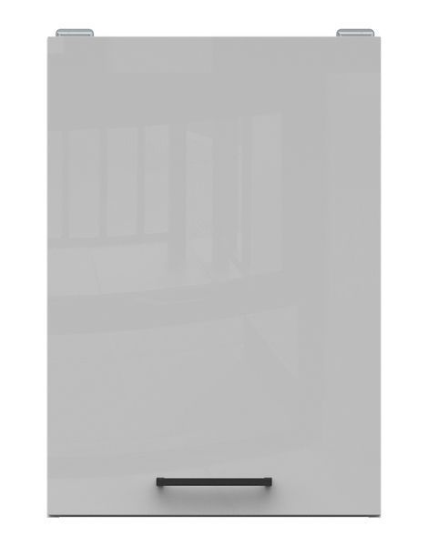 Кухонный шкаф навесной 40 см Junona Line BRW Black Red White G1D/40/57 білий / світло-сірий глянець фото - Купить Навесные кухонные шкафы BLACK RED WHITE в эпицентре мебели GerborDesign.com.ua