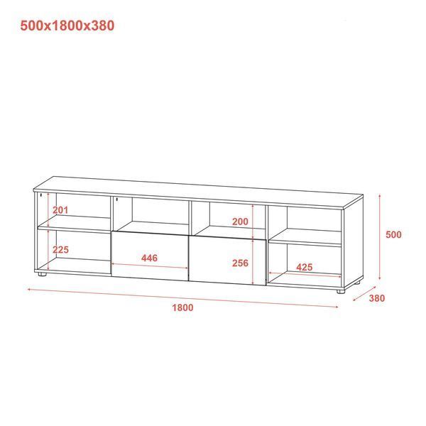 Комод Рон 4 Doros (Дорос) 2 двері 2 шухляди 180х38х50 см кашемір фото - Купити Комоди DOROS | ДОРОС в епіцентрі меблів GerborDesign.com.ua