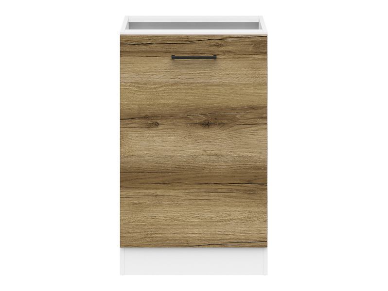 Кухонная тумба 40 см Junona Line BRW Black Red White D1D/50/82 білий / світлий дуб делано фото - Купить Нижние кухонные шкафы BLACK RED WHITE в эпицентре мебели GerborDesign.com.ua, Киев, Днепр, Львов, Луцк, Хмельницкий