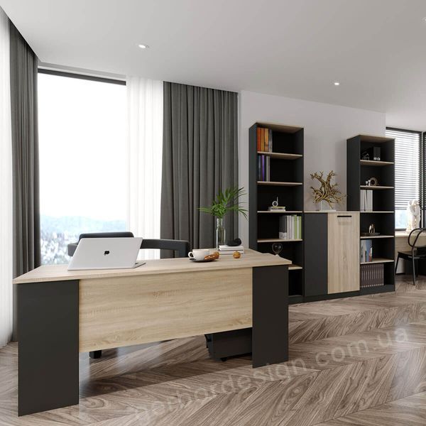 Тумба под стол Офис Нью Гербор KON2S Office New Gerbor антрацит / дуб сонома фото - Купить Комоды ГЕРБОР | GERBOR в эпицентре мебели GerborDesign.com.ua