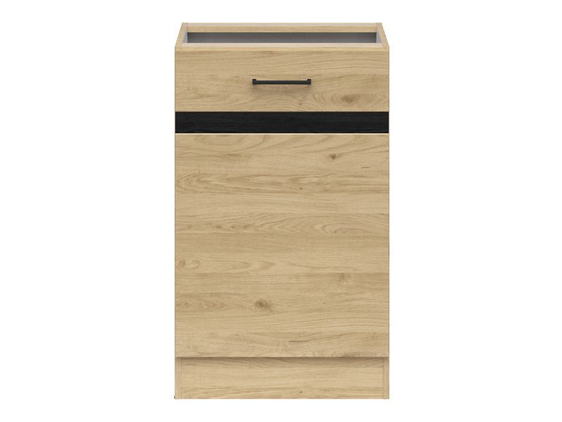 Кухонная тумба 50 см Junona Line BRW Black Red White D1D/50/82 дуб бернштайн фото - Купить Нижние кухонные шкафы BLACK RED WHITE в эпицентре мебели GerborDesign.com.ua