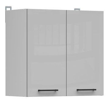Кухонный шкаф навесной 60 см Junona Line BRW Black Red White G2D/60/57 білий / світло-сірий глянець фото - Купить Навесные кухонные шкафы BLACK RED WHITE в эпицентре мебели GerborDesign.com.ua