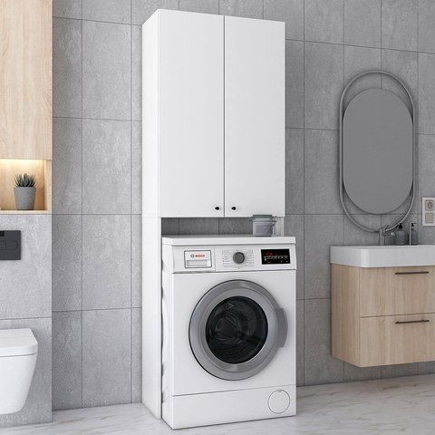 Шкаф для стиральной машины Лола Doros (Дорос) 64х31,6х190 см белый фото - Купить Міра и Лола Дорос DOROS | ДОРОС в эпицентре мебели GerborDesign.com.ua, Киев, Днепр, Львов, Луцк, Хмельницкий