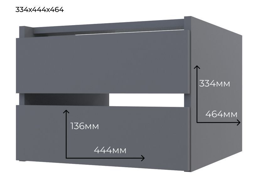 Блок ящиков для шкафа-купе G-Кайзер Doros (Дорос) от 180 см 44,8х42х33,6 графит фото - Купить Шкафы-купе DOROS | ДОРОС в эпицентре мебели GerborDesign.com.ua