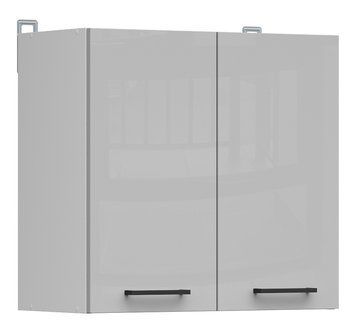 Кухонный шкаф навесной 80 см Junona Line BRW Black Red White G2D/80/57 білий / світло-сірий глянець фото - Купить Навесные кухонные шкафы BLACK RED WHITE в эпицентре мебели GerborDesign.com.ua