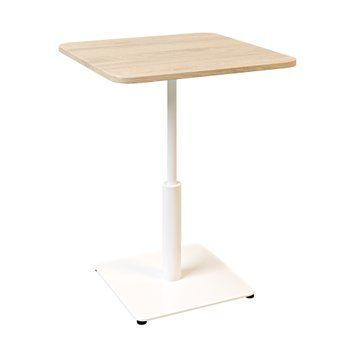 Стол LOVKO Ibiza LOVKO Soft light 60x60 белый металл/дуб ДСП (текстура)  фото - Купить Столы LOVKO в эпицентре мебели GerborDesign.com.ua