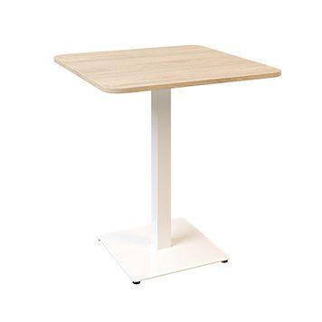 Стол LOVKO Tetra light soft 70 х 70 белый металл/дуб ДСП (текстура)  фото - Купить Столы LOVKO в эпицентре мебели GerborDesign.com.ua