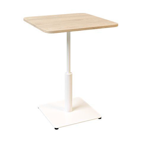 Стіл LOVKO Ibiza LOVKO Soft light 60x60 білий метал / дуб ДСП (текстура)  фото - Купити Столи LOVKO в епіцентрі меблів GerborDesign.com.ua, Київ, Дніпро, Львів, Луцьк, Хмельницький