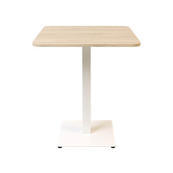 Стіл LOVKO Tetra light soft 70 х 70 білий метал / дуб ДСП (текстура)  фото - Купити Столи LOVKO в епіцентрі меблів GerborDesign.com.ua