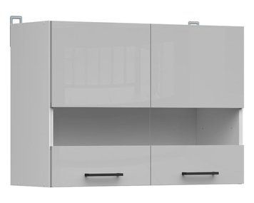 Кухонный шкаф навесной 80 см Junona Line BRW Black Red White G2W/80/57 білий / світло-сірий глянець фото - Купить Навесные кухонные шкафы BLACK RED WHITE в эпицентре мебели GerborDesign.com.ua