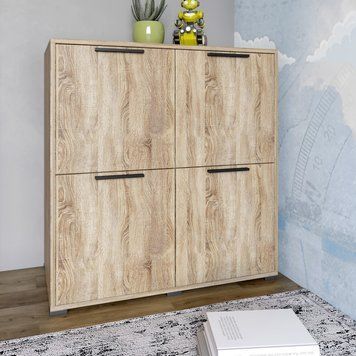 Тумба LION Краш 82x43x86 см (LION-041770) дуб сонома фото - Купить Комоды LION в эпицентре мебели GerborDesign.com.ua
