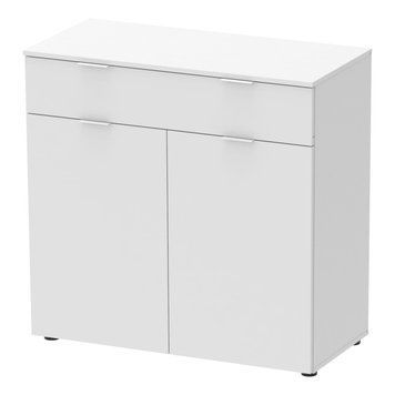 Комод Рон 2 Doros (Дорос) 2 двері 1 шухляда 80х38х100 см білий фото - Купити Комоди DOROS | ДОРОС в епіцентрі меблів GerborDesign.com.ua