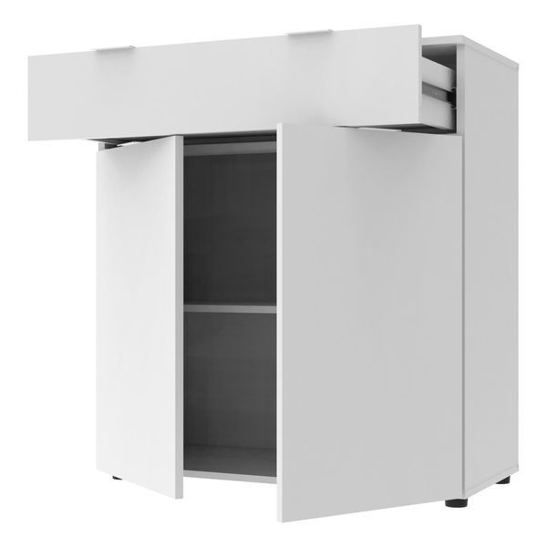 Комод Рон 2 Doros (Дорос) 2 двери 1 ящик 80х38х100 см белый фото - Купить Комоды DOROS | ДОРОС в эпицентре мебели GerborDesign.com.ua, Киев, Днепр, Львов, Луцк, Хмельницкий