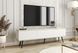 Тумба под телевизор Perfect Home Оро / Oro 3-дверная с черными ножками RTV175 белый фото 1 - мебель Тумбы ТВ PERFECT HOME
