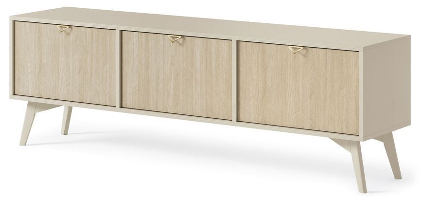 Тумба під ТВ Perfect Home Форест / Forest RTV158 3-двернаі Беж песочный/пихта сканди фото - Купити Тумби ТВ PERFECT HOME в епіцентрі меблів GerborDesign.com.ua