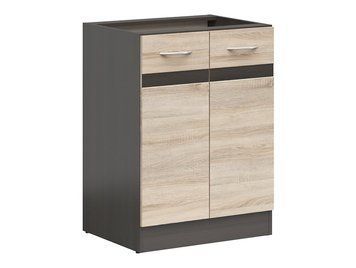 Кухонная тумба 60 см Junona Line BRW Black Red White D2D/60/82 венге / дуб сонома фото - Купить Нижние кухонные шкафы BLACK RED WHITE в эпицентре мебели GerborDesign.com.ua