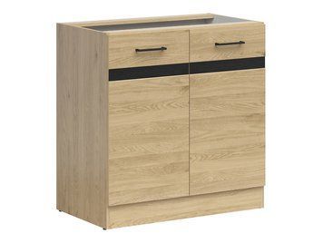 Кухонная тумба 80 см Junona Line BRW Black Red White D2D/80/82 дуб бернштайн фото - Купить Нижние кухонные шкафы BLACK RED WHITE в эпицентре мебели GerborDesign.com.ua