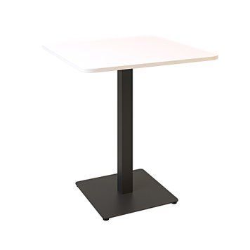 Стол LOVKO Tetra light soft 70х70 черный металл/белый ДСП (текстура)  фото - Купить Столы LOVKO в эпицентре мебели GerborDesign.com.ua