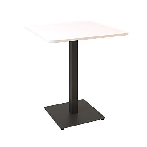 Стіл LOVKO Tetra light soft 70 х 70 чорний метал / білий ДСП (текстура)  фото - Купити Столи LOVKO в епіцентрі меблів GerborDesign.com.ua, Київ, Дніпро, Львів, Луцьк, Хмельницький