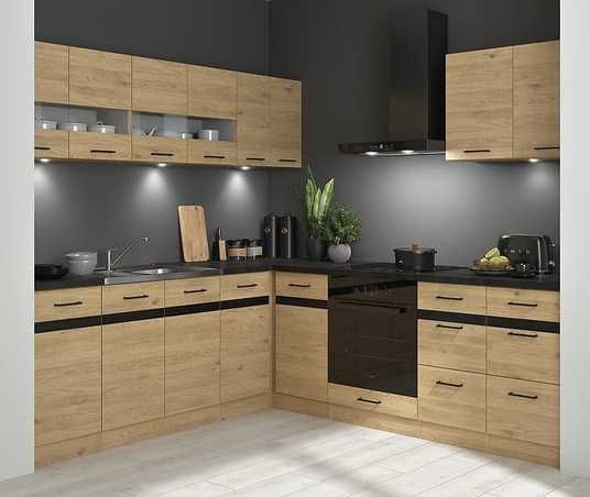 Кутова кухня 220x240 см Junona Line BRW, кухонний гарнітур кутовий